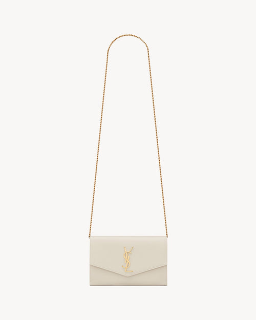 YSL SAINT LAURENT Uptown Chain Wallet In Grain Leather | 聖羅蘭 銀包連鏈帶 (多色) - LONDONKELLY 英國名牌代購
