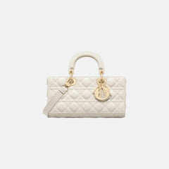 CHRISTIAN DIOR Medium Lady D-Joy Bag | 迪奧 D-Joy 手袋 (White)