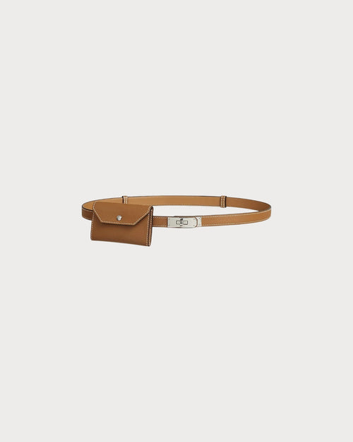 HERMES Kelly Pocket 18 Belt | 愛馬仕 皮帶連銀包 (啡色/銀扣)