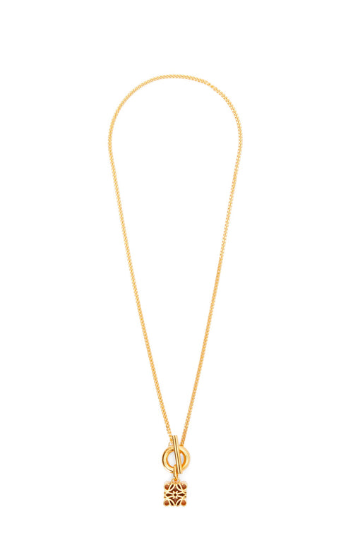 LOEWE Anagram Cube Pendant | 羅意威 頸鏈 (金色)