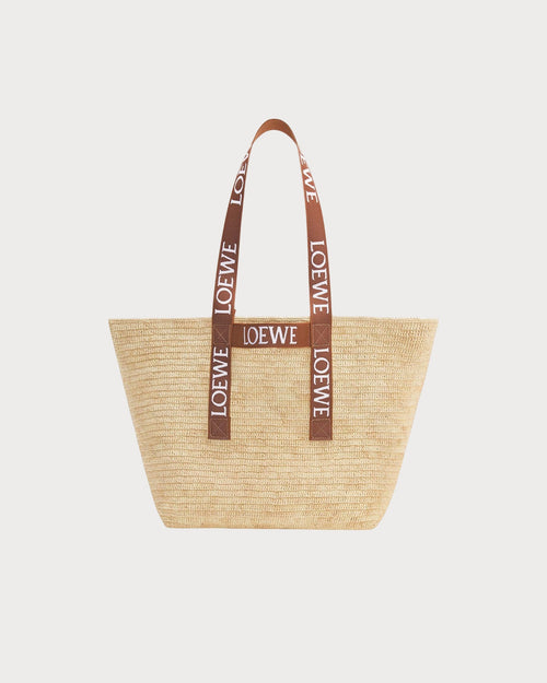LOEWE Raiffa Fold Shopper | 羅意威 草編手提袋 (啡色)