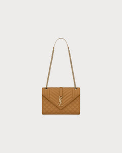 YSL Envelope MEDIUM Grain Leather Chain bag (Many Colours) - LONDONKELLY