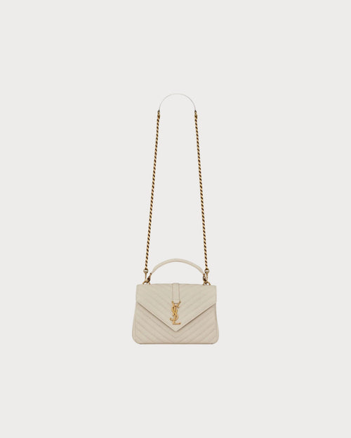 YSL Quilted Leather College Medium Chain Bag (4 Colours) - LONDONKELLY