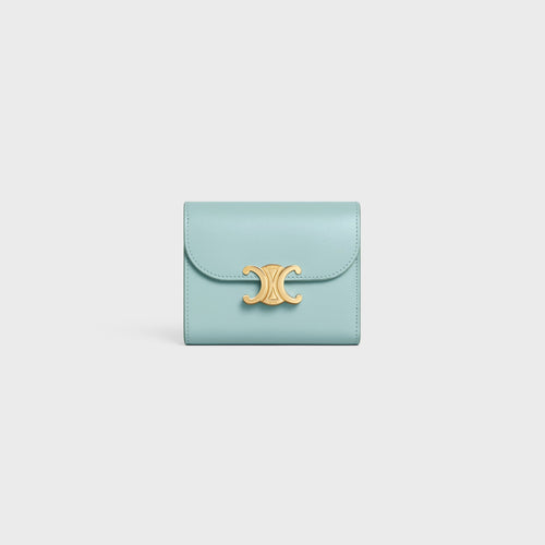 CELINE Small Wallet Triomphe Shiny Calfskin | 賽琳 牛皮凱旋門銀包 (多色)