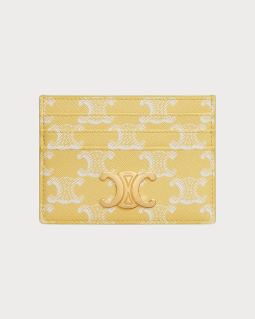 CELINE Yellow Triomphe Canvas Triomphe Card Holder | 賽琳 卡套 (黃色)