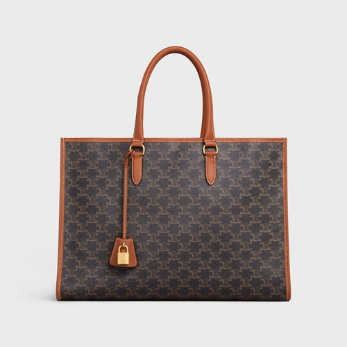 CELINE Horizontal Cabas Triomphe Canvas Tan | 賽琳 手提袋 (啡色老花)