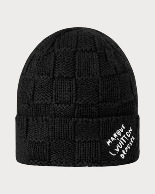 LOUIS VUITTON M92739 Damier Snug Beanie | Louis Vuitton Men's Beanie (Black)