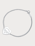 TIFFANY & CO. Return to Tiffany Heart Tag Double Chain Bracelet(Silver)