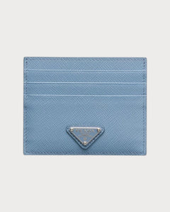PRADA 1MC025 Saffiano Leather Triangle Logo Card Holder | Prada Card Holder (Multi-color)