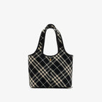 BURBERRY Small Check Tote Black | 博柏利 手提袋 (細袋/黑色)