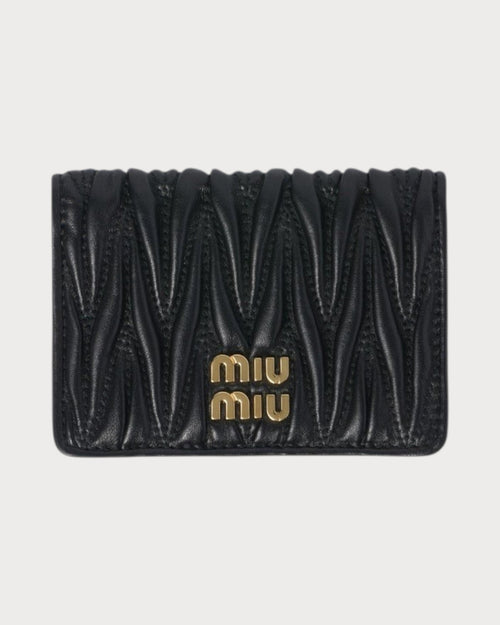 MIU MIU Nappa Leather Card Holder | 繆繆 卡套銀包 (Black)