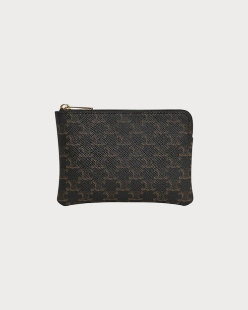 CELINE Coin Purse In Triomphe Canvas | 賽琳 銀包 (啡色)