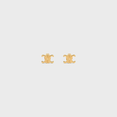 CELINE Triomphe Studs Earrings | 賽琳 凱旋門耳環 (Gold)