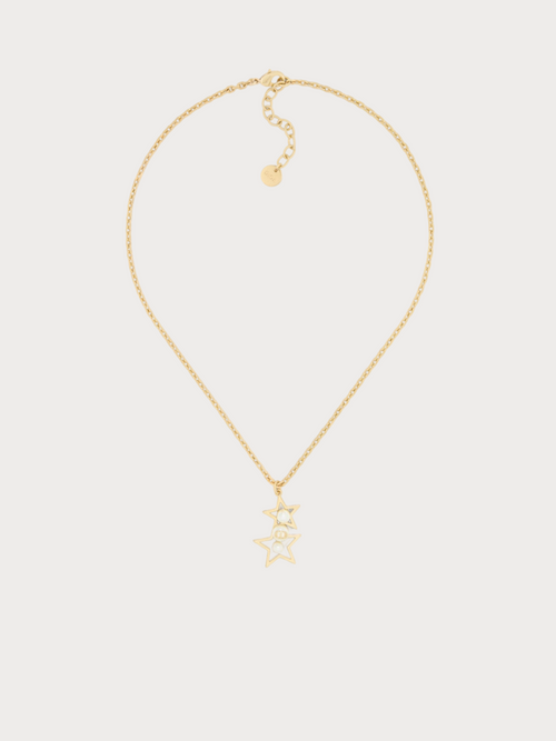  CHRISTIAN DIOR Petites Etoiles Short Necklace(Gold)