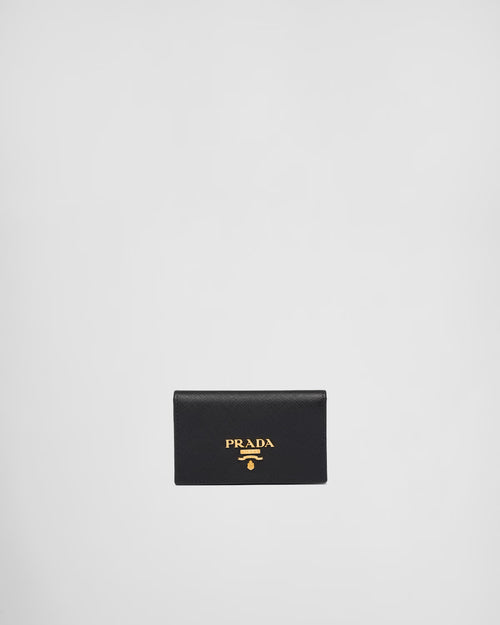 PRADA 1MC122 Saffiano Leather Snap Card Holder | 普拉達 銀包 (黑色)