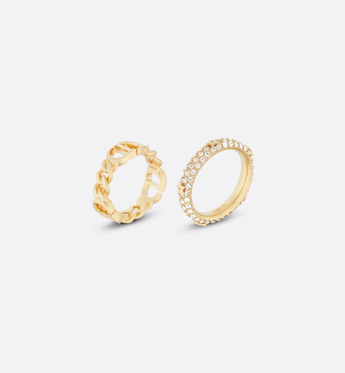 CHRISTIAN DIOR Petit CD Ring Set | Dior ring set (gold)
