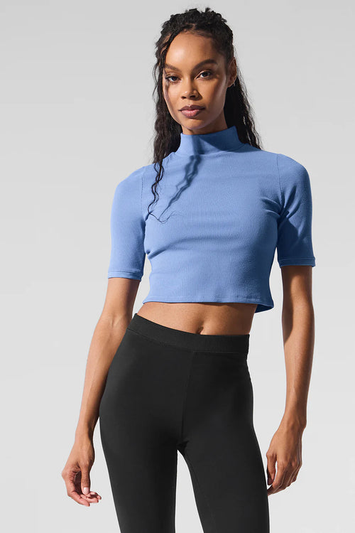 ALO YOGA Ribbed Mesh Secret Short Sleeve | 羅紋網眼短袖上衣 (多色)