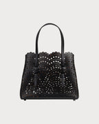 ALAIA Mina 25 Bag In Vienne Wave Calfskin | 手提袋 (黑色) - LondonKelly 英國名牌代購