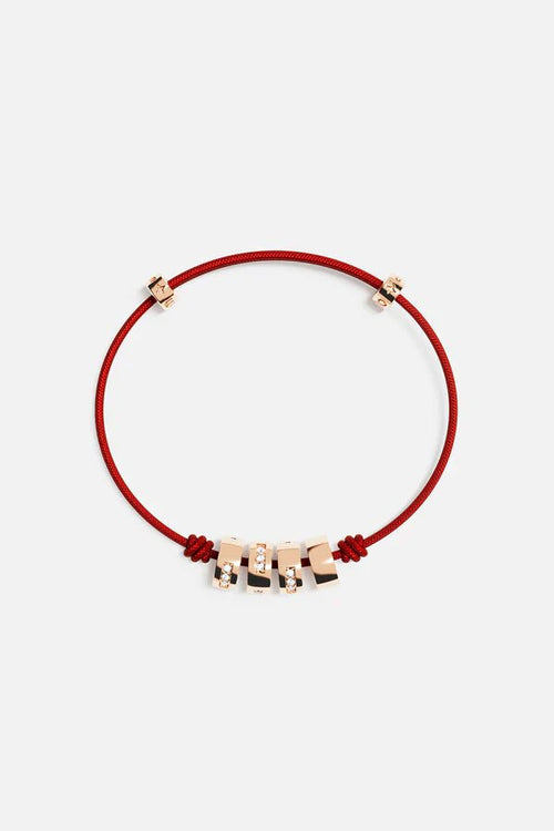 APM MONACO PB5434OXR LOVE Morse Code String Adjustable Bracelet | 摩斯密碼繩可調手鏈 (玫瑰金) - LondonKelly 英國名牌代購