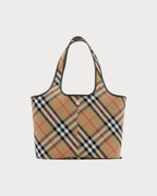 BURBERRY Check Tote Sand Leather(Small/Brown) - LONDONKELLY 英國名牌代購