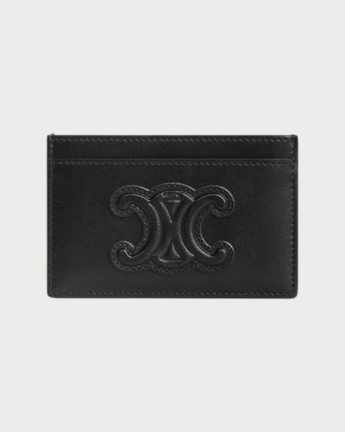 CELINE Card Holder Cuir Triomphe | 賽琳 牛皮卡套 (Black)
