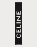 CELINE Fringed Celine Scarf Wool(Black) - LONDONKELLY 英國名牌代購