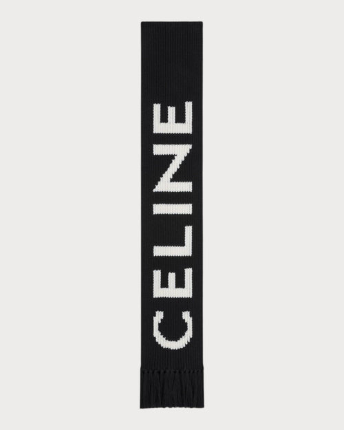 CELINE Fringed Celine Scarf Wool(Black) - LONDONKELLY 英國名牌代購