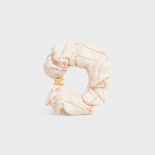 CELINE Scrunchy Triomphe Pointille Bracelet | 賽琳 髮飾 (白色) - LondonKelly 英國名牌代購