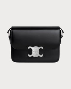CELINE Triomphe Bag Shiny Calfskin Black Shiny Calfskin(Teen/Many) - LONDONKELLY 英國名牌代購