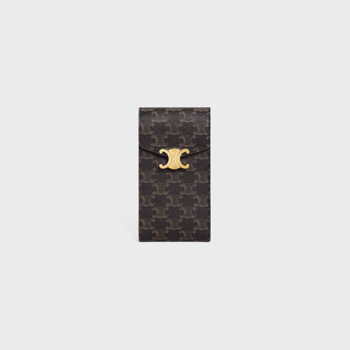 CELINE Triomphe Phone Pouch | 賽琳 電話袋 (啡色老花) - LondonKelly 英國名牌代購