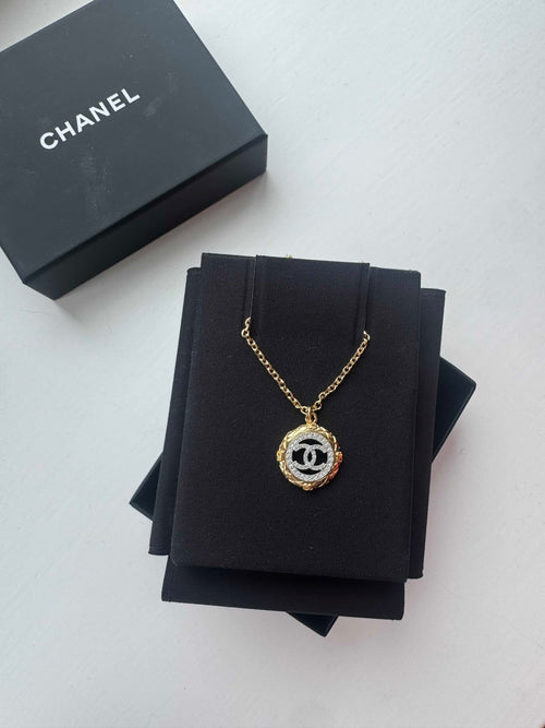 CHANEL 25C ABF087 CC Earrings | 香奈兒 頸鏈 (金銀色) - LONDONKELLY 英國名牌代購