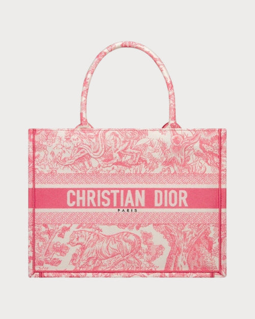CHRISTIAN DIOR Dior Book Tote Toile de Jouy Mykonos Embroidery Oblique Embroidery Canvas(Medium/2 Colors) - LONDONKELLY 英國名牌代購