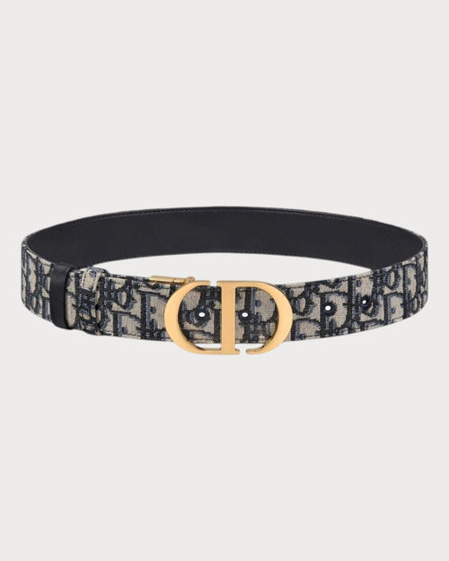 CHRISTIAN DIOR 30 Montaigne Reversible Belt | 迪奧 雙面皮帶 (35mm/藍黑色)