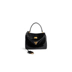 BALENCIAGA Women's Rodeo Mini Handbag Crocodile Embossed in Black