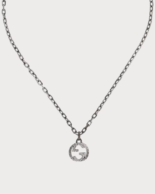 GUCCI Gucci Interlocking Pendant Necklace | 古馳 頸鏈 (銀色) - LONDONKELLY 英國名牌代購