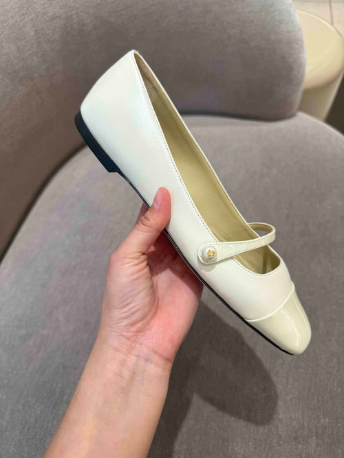 JIMMY CHOO Elisa Flat Patent Leather(Latte) - LONDONKELLY 英國名牌代購