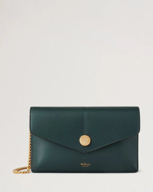 MULBERRY Press Stud Pochette on Chain | 手袋 (綠色) - LondonKelly 英國名牌代購