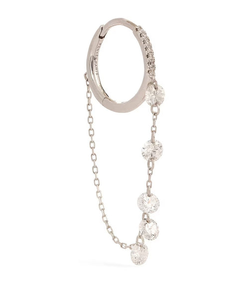 PERSEE White Gold and Diamond Danae Single Earring | 白金鑽石單耳環 (白金款) - LondonKelly 英國名牌代購