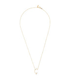 PERSEE Yellow Gold and Diamond Alphabet C Necklace | 黃金鑽石字母項鍊 (黃金) - LondonKelly 英國名牌代購