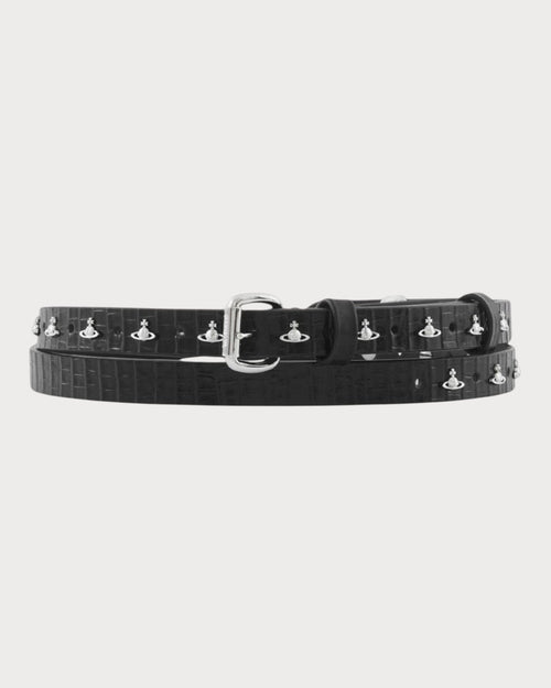 VIVIENNE WESTWOOD Mini Alex Orb Stud Belt | 西太后 鉚釘皮帶 (黑色) - LONDONKELLY 英國名牌代購