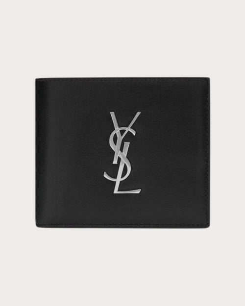 YSL SAINT LAURENT Men's Cassandre East/West Wallet In Smooth Leather | 聖羅蘭 男仕銀包 (黑色) - LONDONKELLY 英國名牌代購