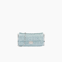 MIU MIU Crystal Satin Bag | 繆繆 手袋 (Blue)